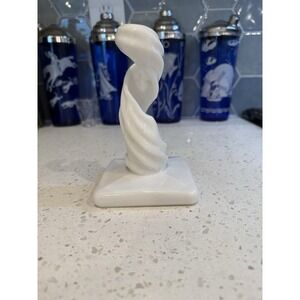 Westmoreland Milk Glass Lotus Spiral Candle Stick Holder Mid Century